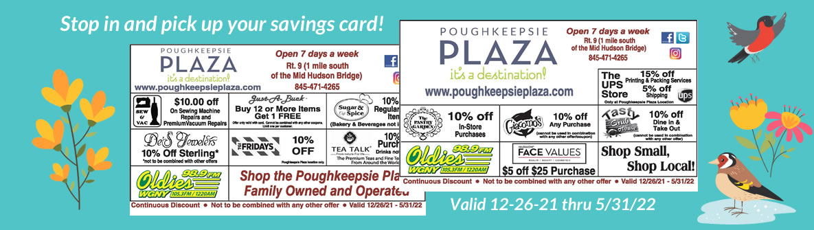 2021-2022 Savings Card Poughkeepsie Plaza